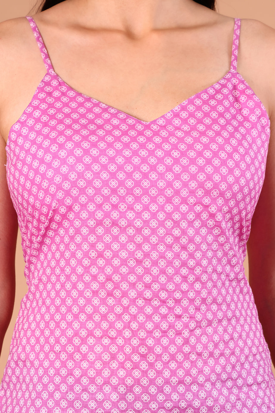 SnugFit Printed Bra Top - Baby Pink