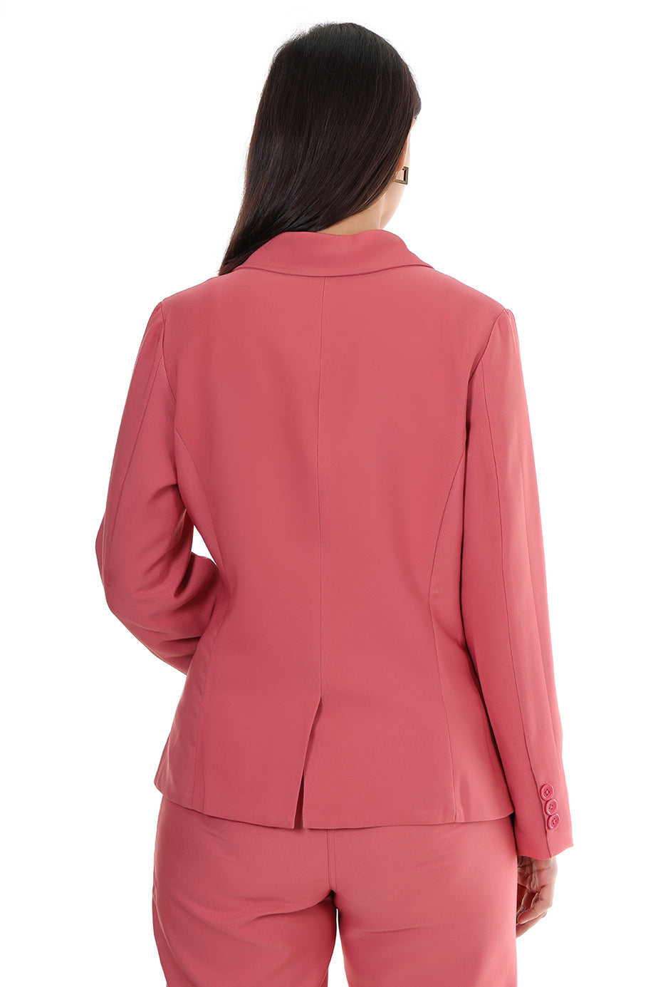 Women Premium Regular Fit Blazer– Coral Pink