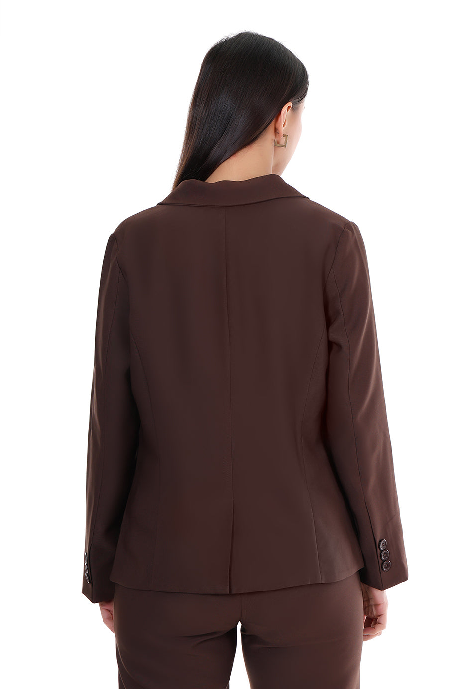 Women Premium Regular Fit Blazer– Coffee Brown