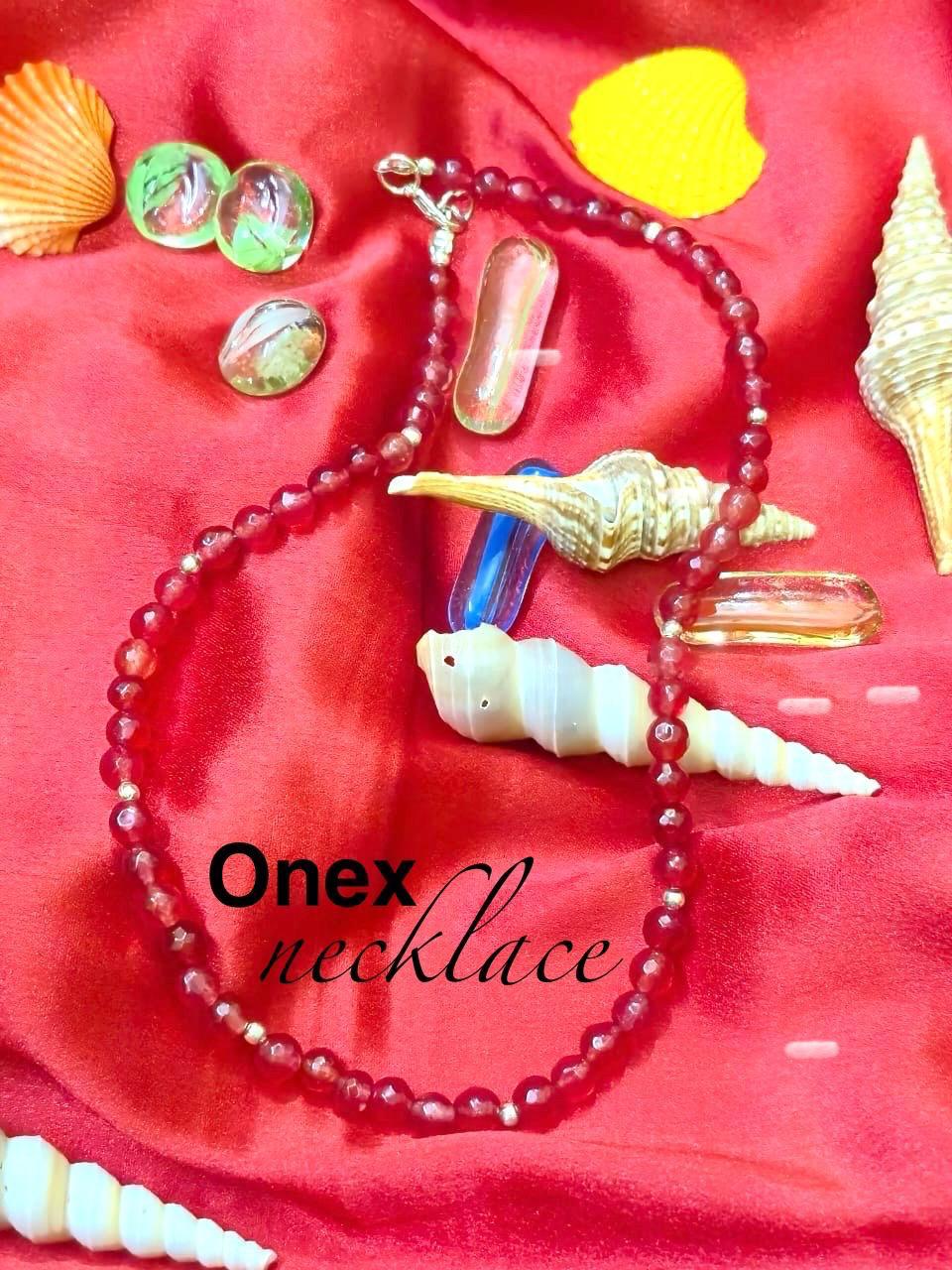 Red Onyx Necklace - 6mm