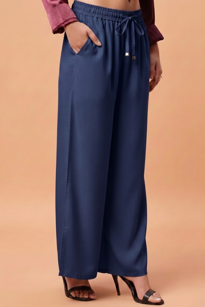 Palazzo Pants - Navy Blue