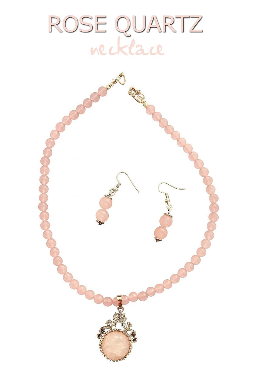 Rose Quartz Necklace Women