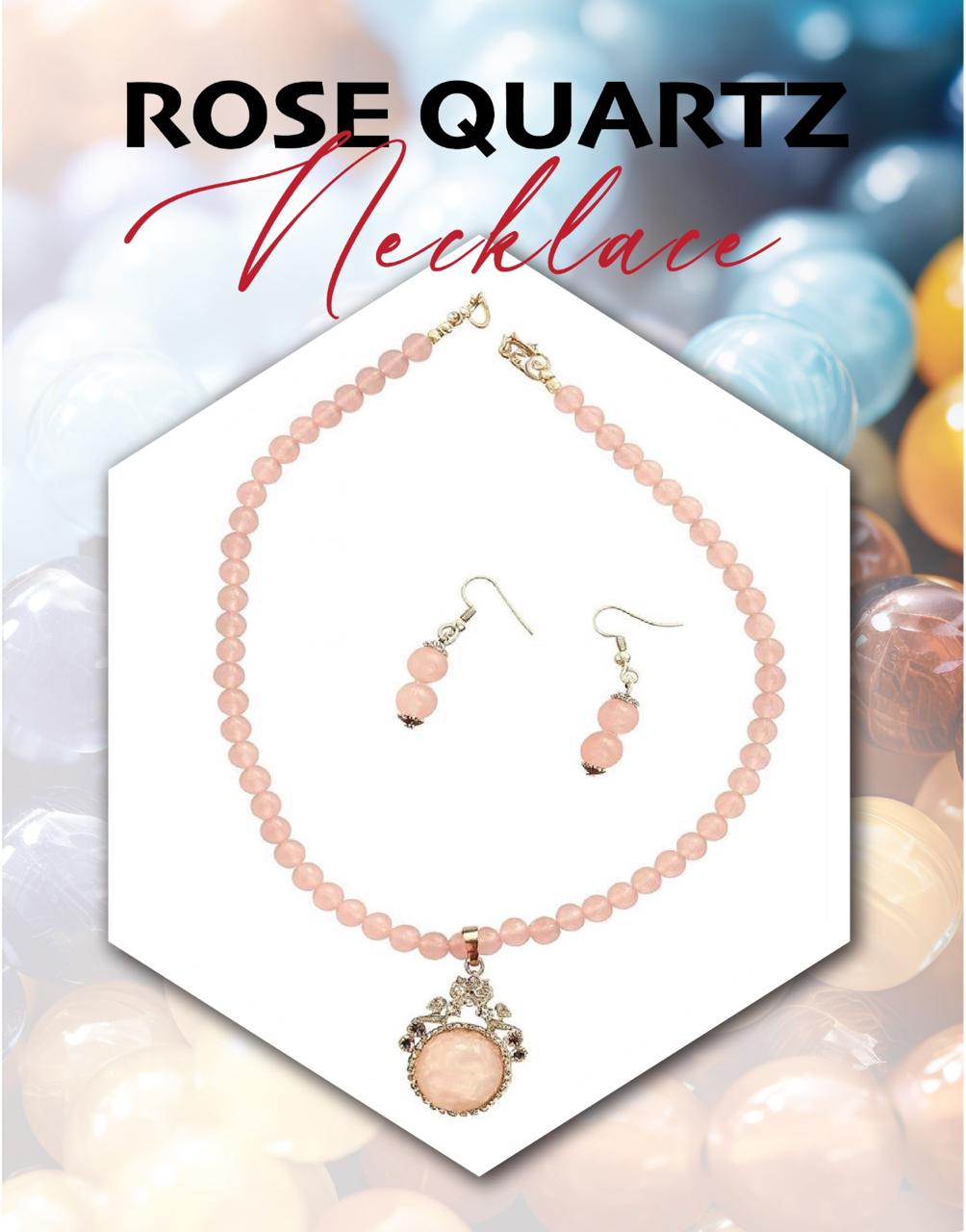Rose Quartz Necklace Women