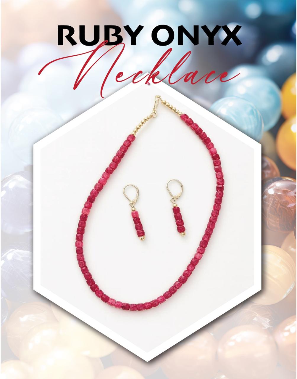 Ruby Onyx (Pink Onyx) Necklace - 6mm