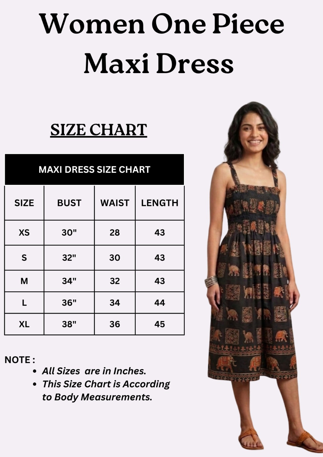 Royal Elephant Dress - Black