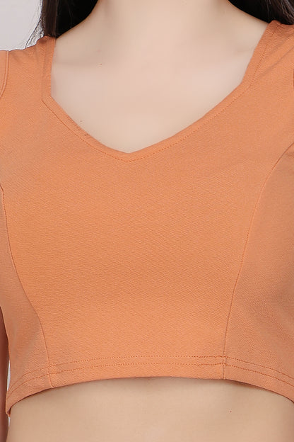 Sweetheart Crop Top Peach - FuchsiaBless