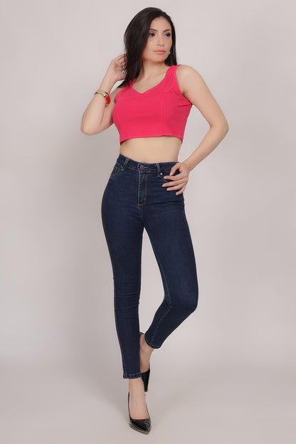 Sweetheart Crop Top Pink - FuchsiaBless