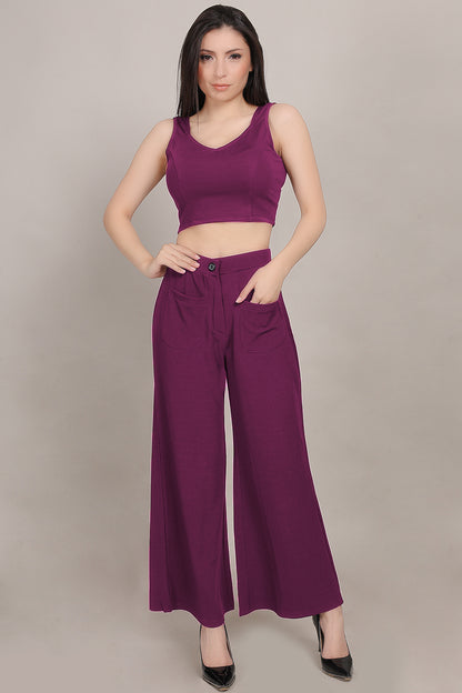 Sweetheart Crop Top Purple - FuchsiaBless