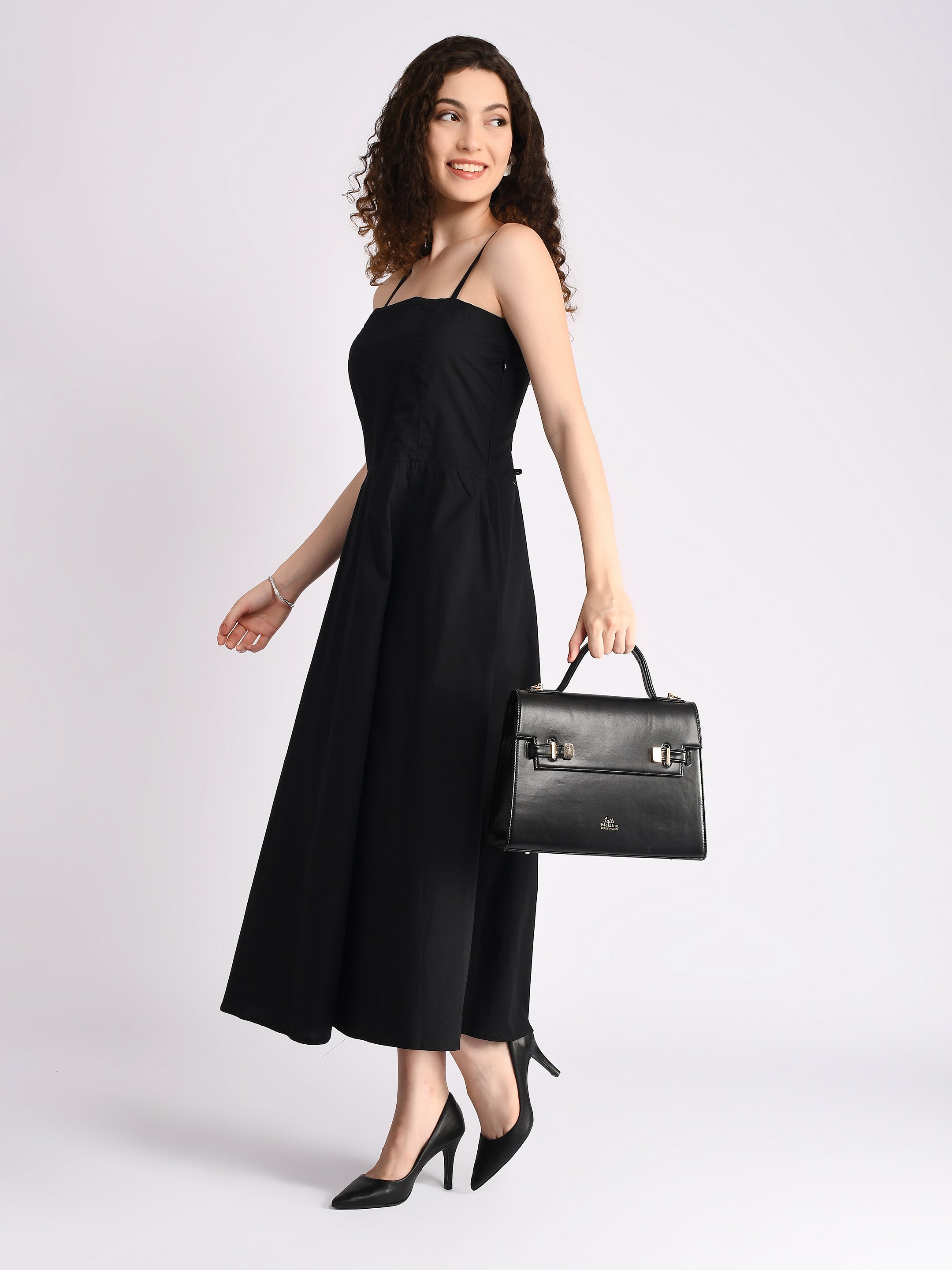 Midnight Serenity Padded Dress