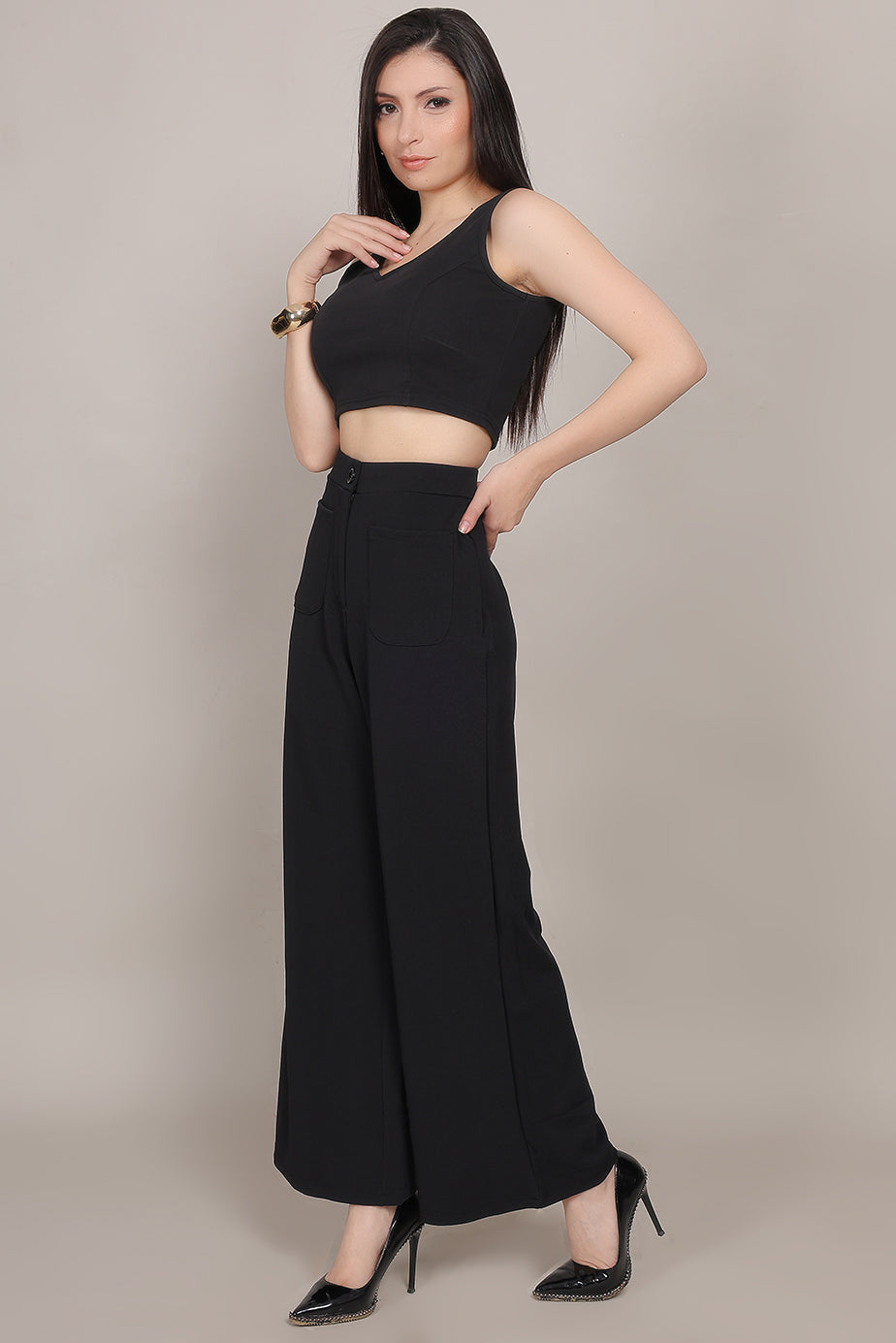 Valentino Cord Set - Black - FuchsiaBless