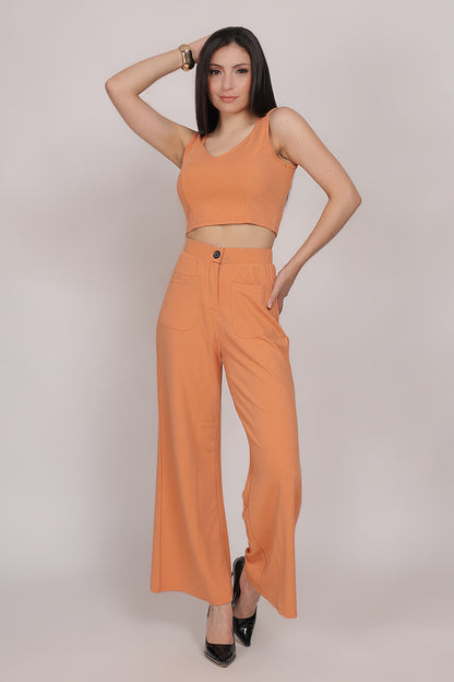 Valentino Cord Set - Peach - FuchsiaBless