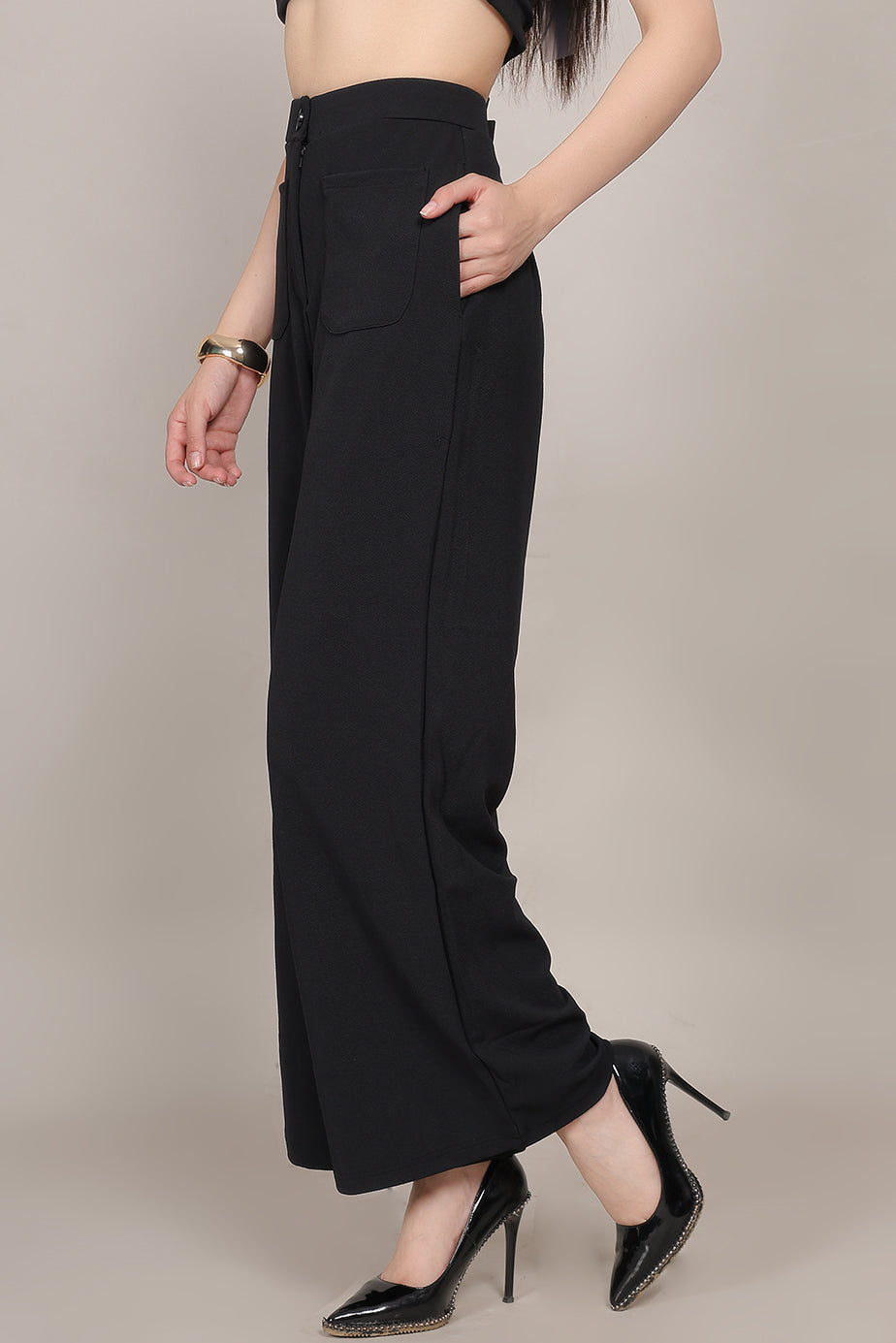 Valentino Pants - Black - FuchsiaBless