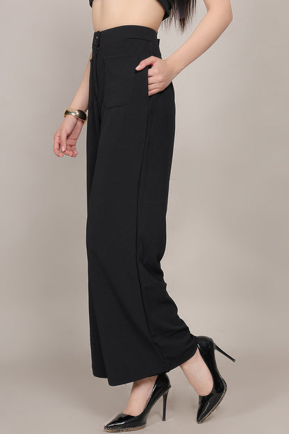 Valentino Pants - Black - FuchsiaBless