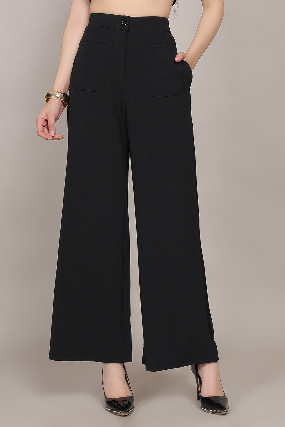 Valentino Pants - Black - FuchsiaBless