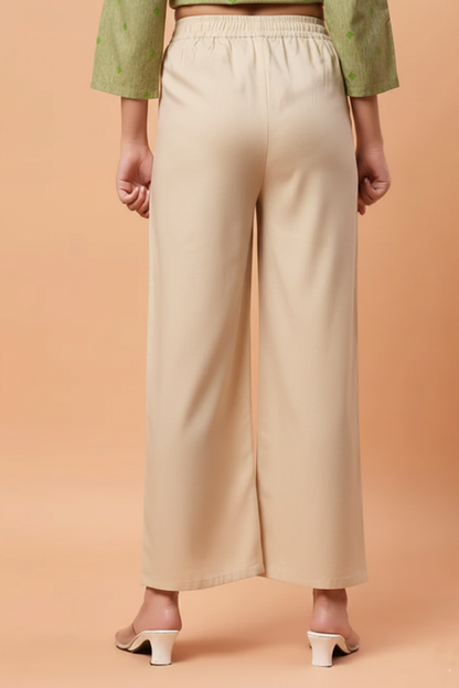 Palazzo Pants - Beige