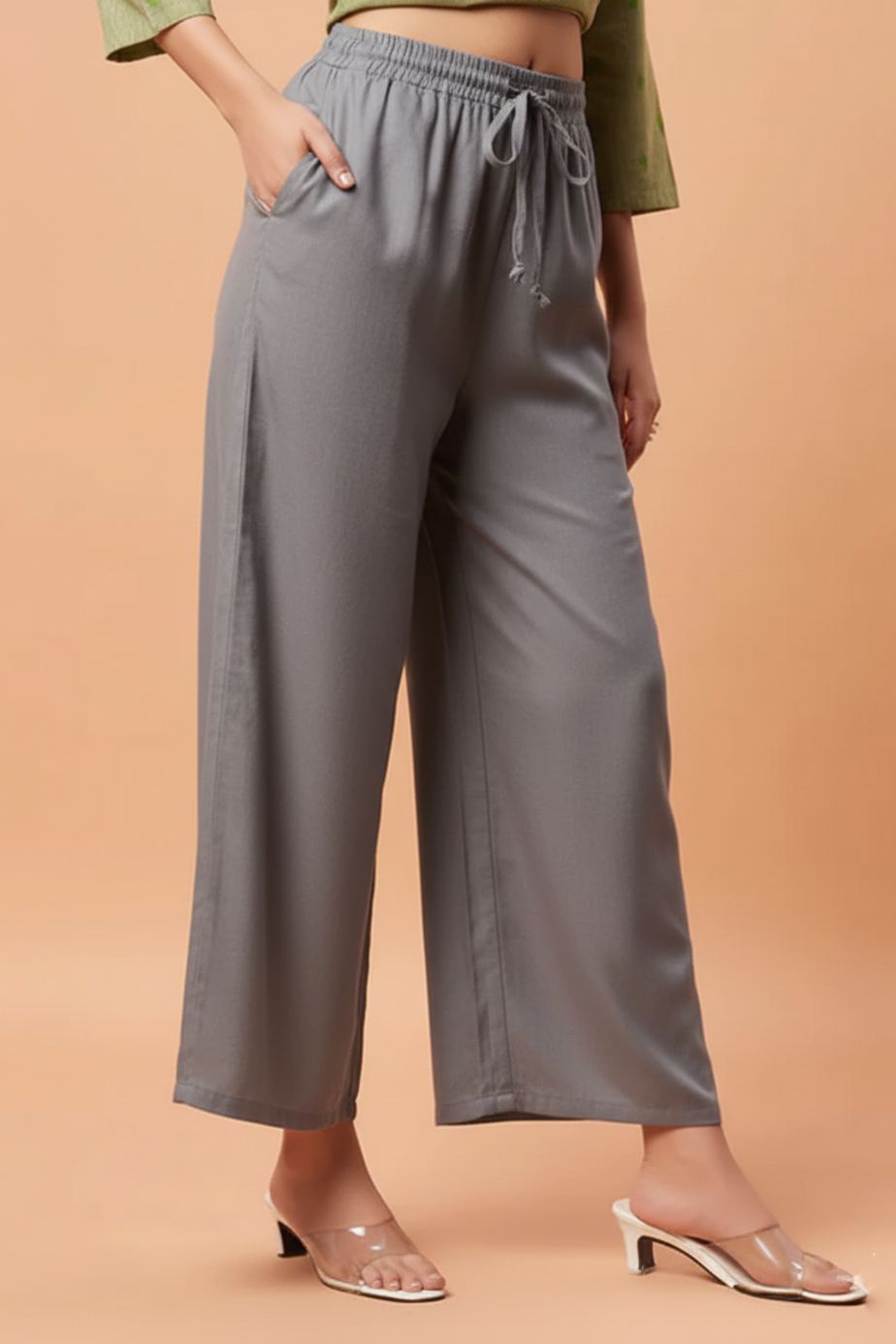 Palazzo Pants - Grey