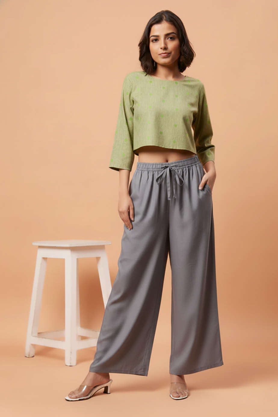 Palazzo Pants - Grey
