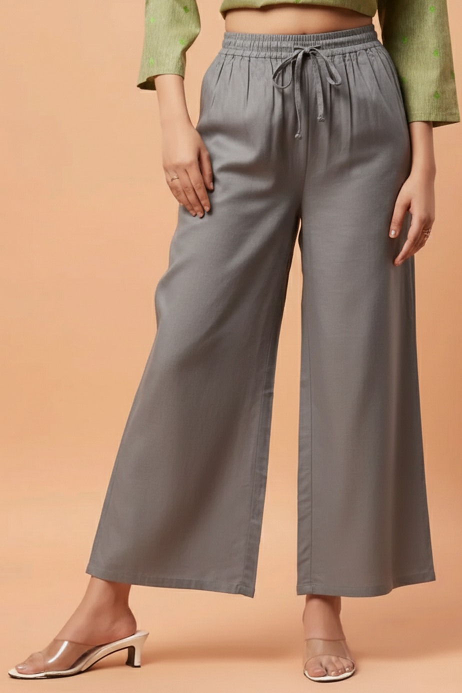Palazzo Pants - Grey