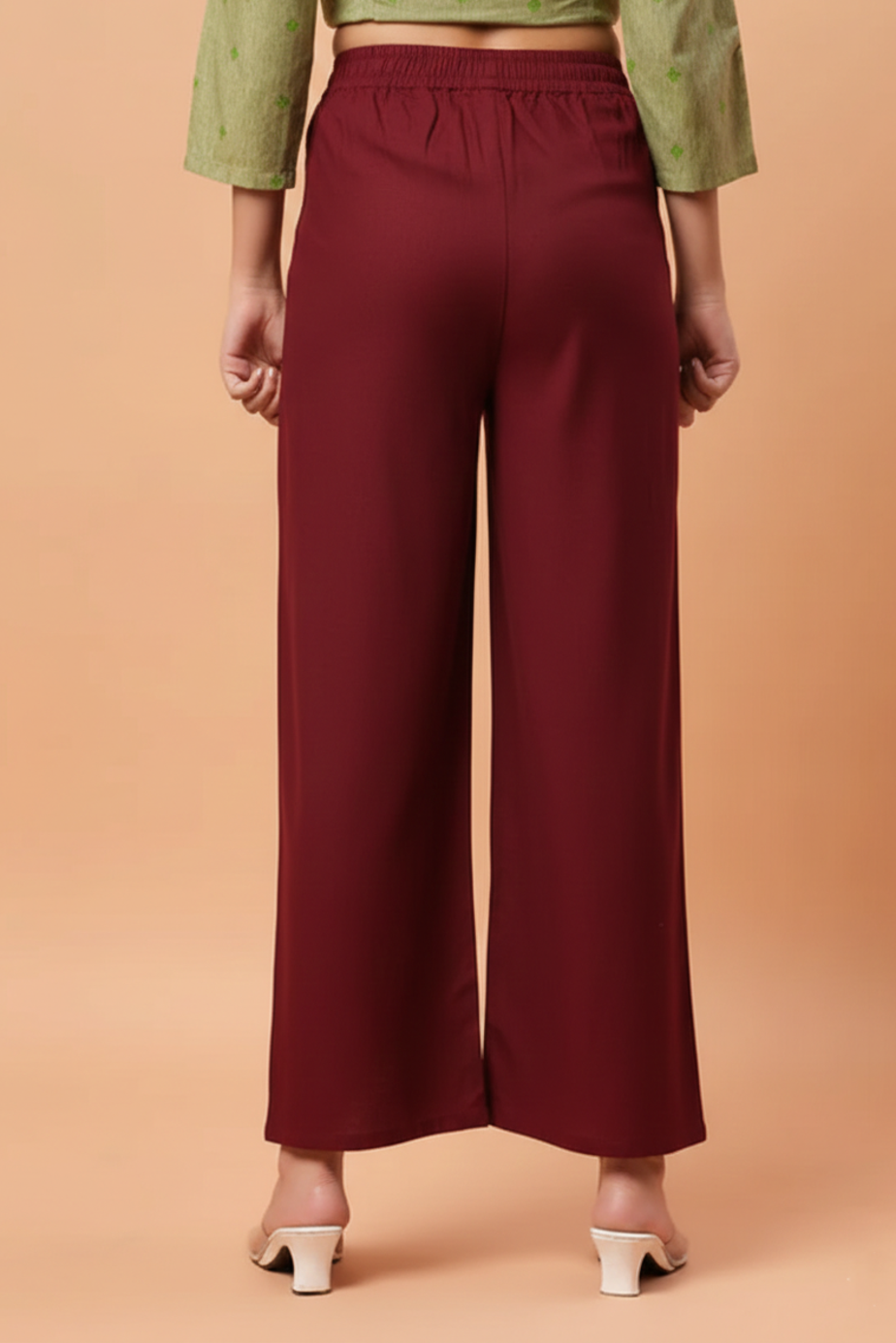 Palazzo Pants - Maroon