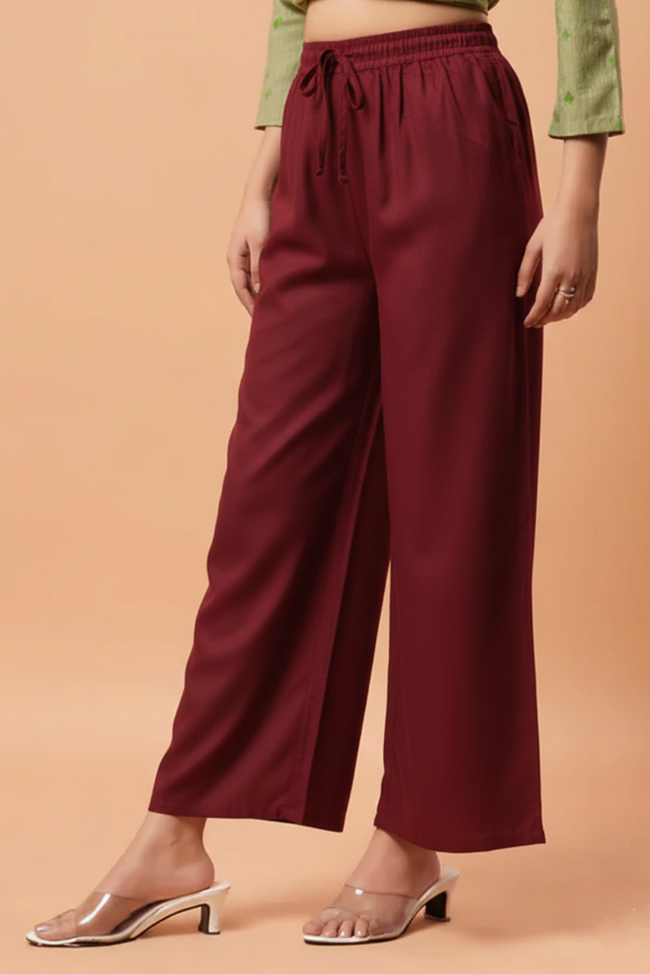 Palazzo Pants - Maroon