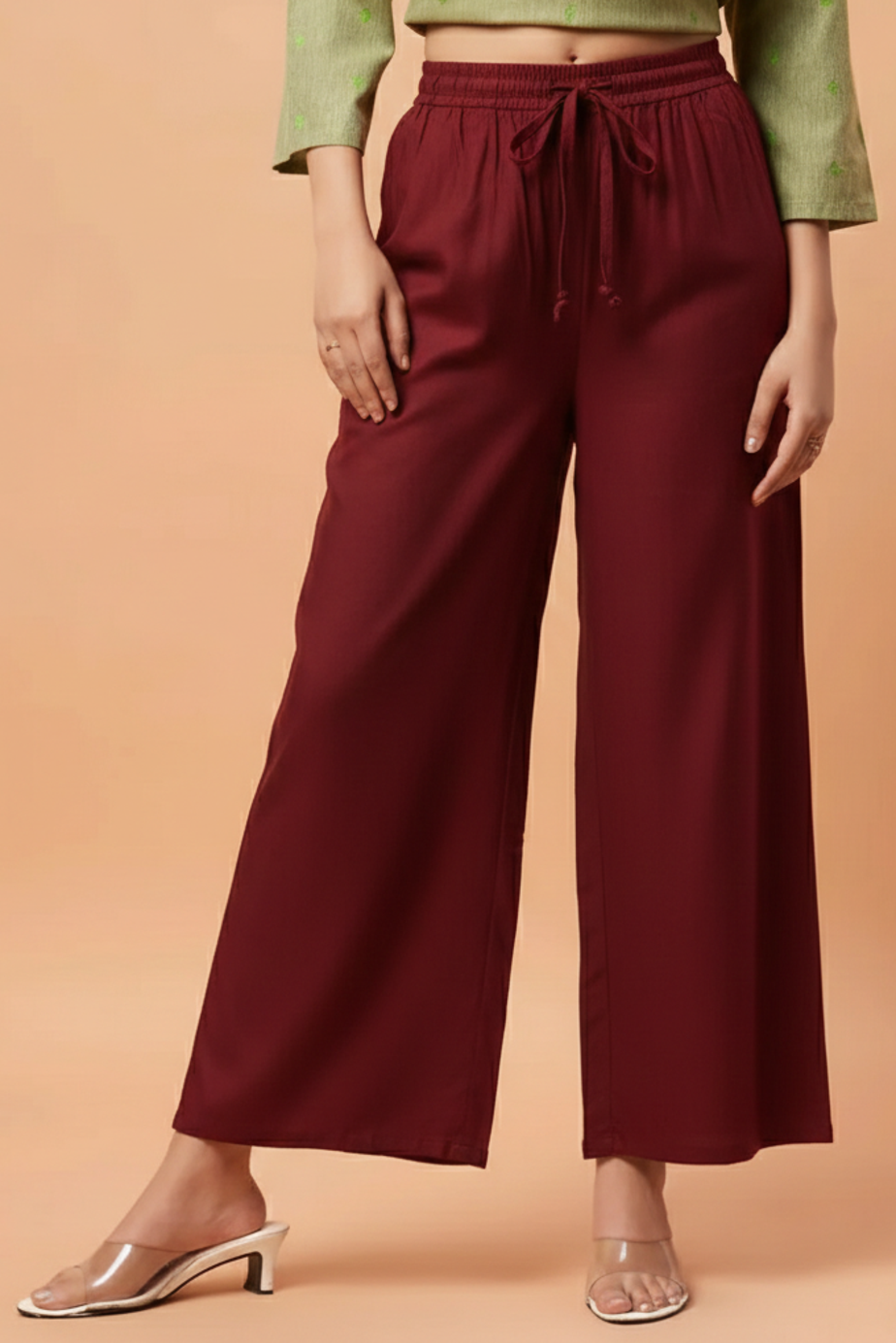 Palazzo Pants - Maroon