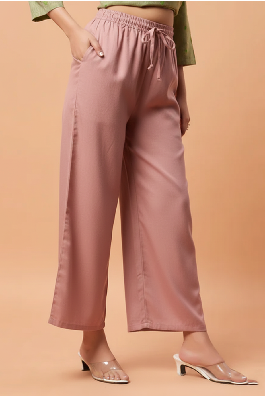Palazzo Pants - Rose Taupe