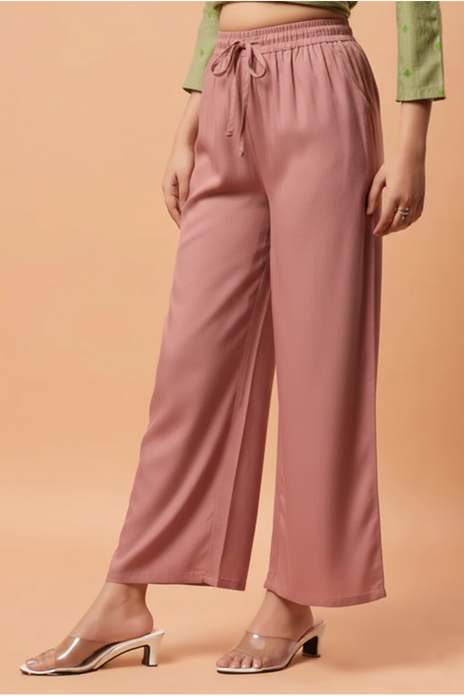 Palazzo Pants - Rose Taupe