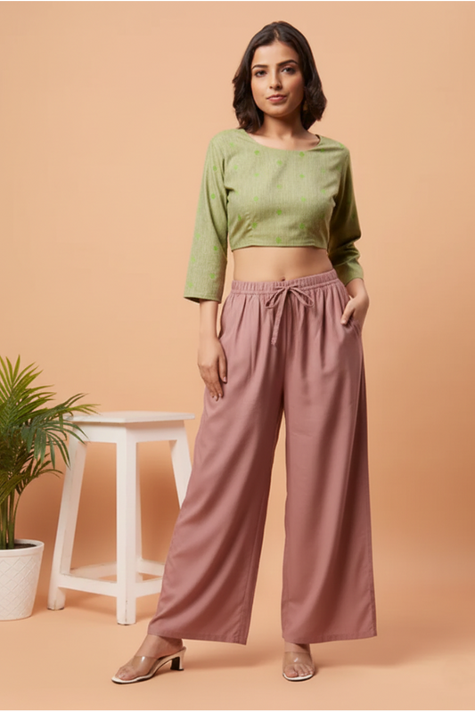 Palazzo Pants - Rose Taupe