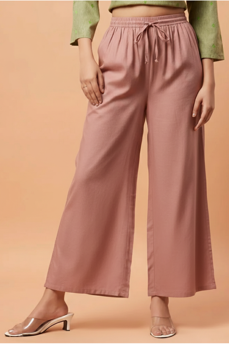 Palazzo Pants - Rose Taupe