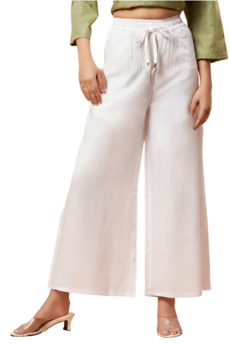 Palazzo Pants - White