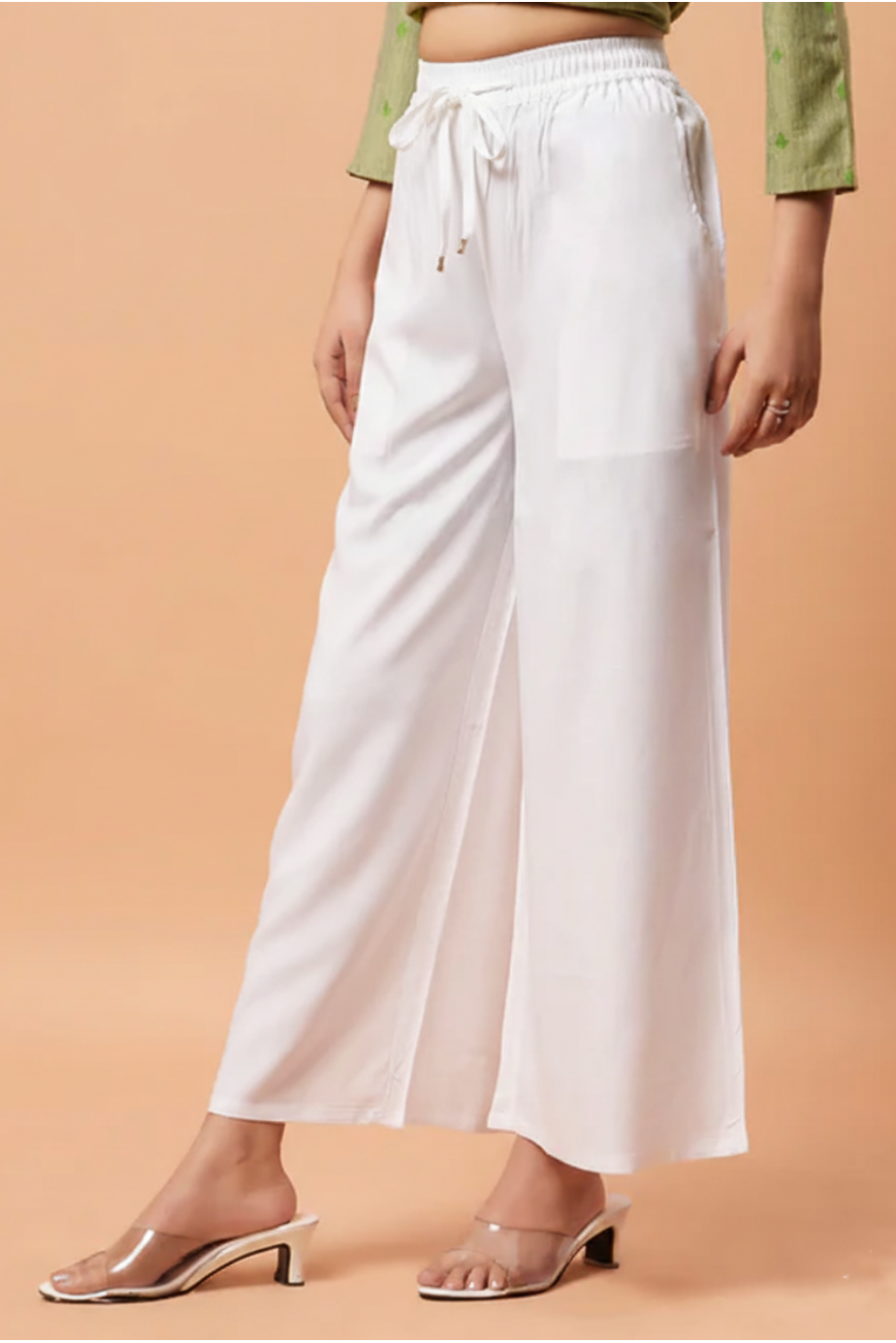 Palazzo Pants - White