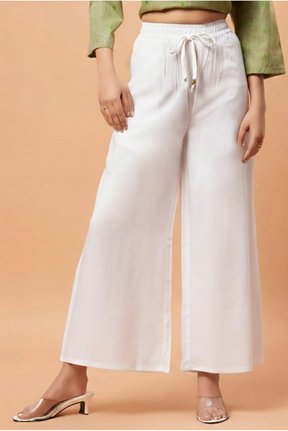Palazzo Pants - White