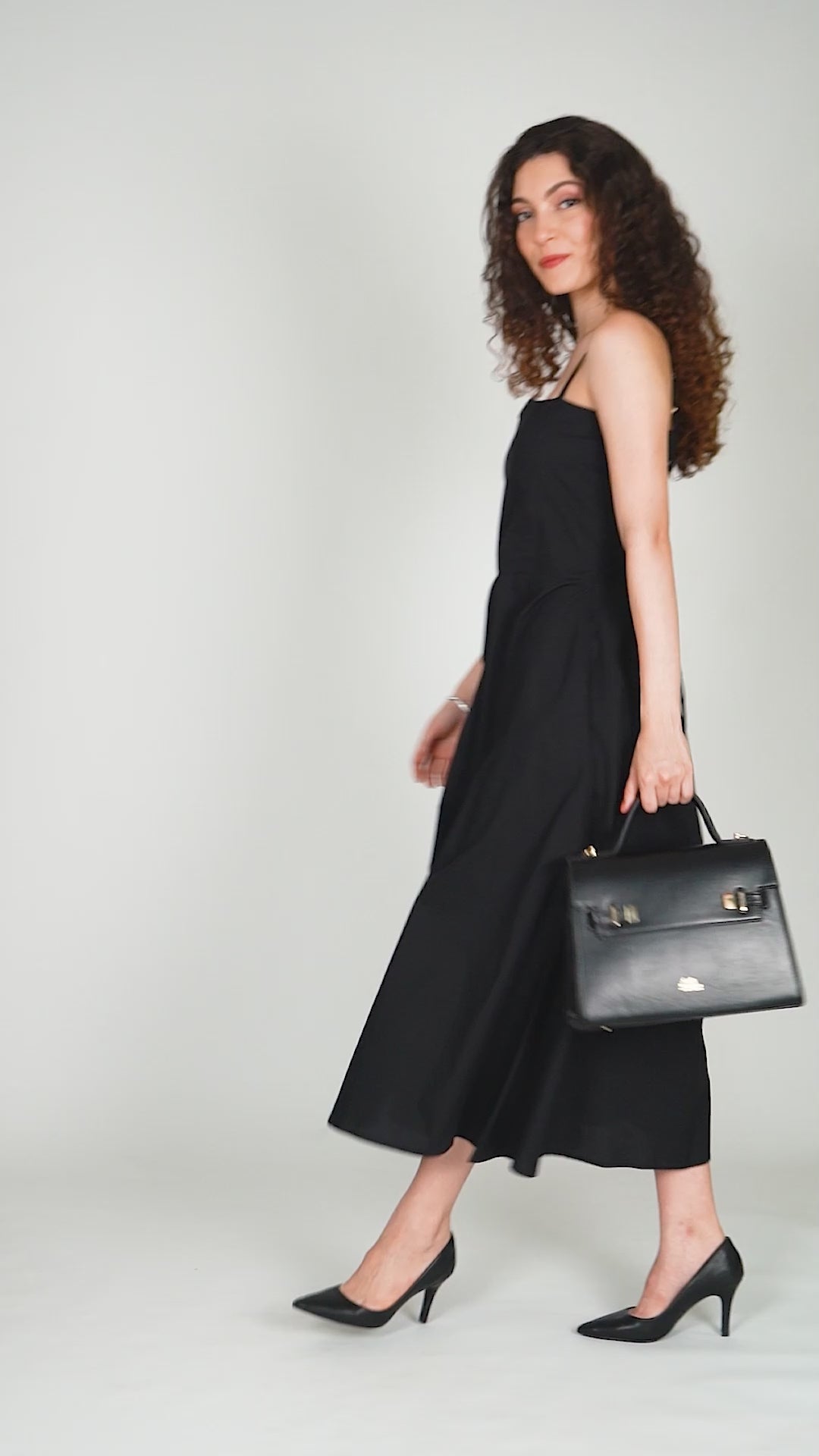 Midnight Serenity Padded Dress